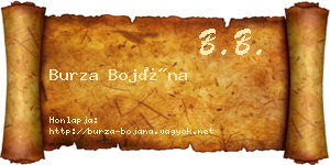 Burza Bojána névjegykártya